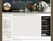 Tablet Screenshot of besthorsesonline.com